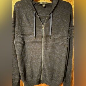 I.N.C. Blue Zip-Up Hoodie Sweater Size Medium Men’s or Unisex ~ Soft & Thin NWOT